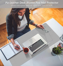 Load image into Gallery viewer, Leather Desk Pad with  Dual Sided Colors 70x35 CM