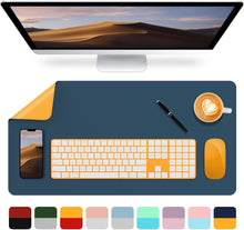 Load image into Gallery viewer, Leather Desk Pad with  Dual Sided Colors 70x35 CM