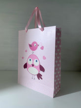 Load image into Gallery viewer, Pink stripes pop out bird bag