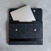 Load image into Gallery viewer, Black 13 inch Macbook Pro & Air Sleeve