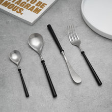 Load image into Gallery viewer, Portuguese Black & Silver Cutlery Set
