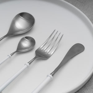Portuguese White & Silver Cutlery Set