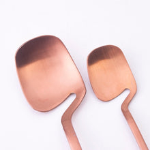 Load image into Gallery viewer, Rose Gold Matte Germanic Cutlery Set
