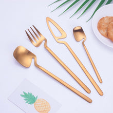 Load image into Gallery viewer, Gold Matte Germanic Cutlery Set