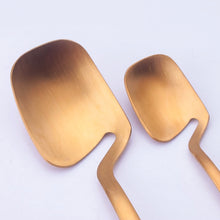 Load image into Gallery viewer, Gold Matte Germanic Cutlery Set