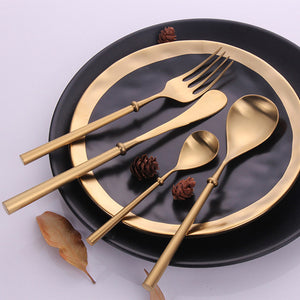 Portuguese Gold Matte Cutlery Set