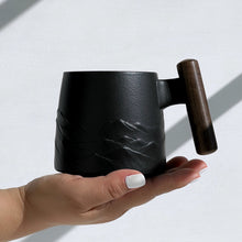 Load image into Gallery viewer, The Japanese Inflated Black Mug with Infuser
