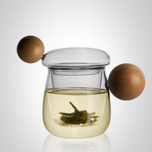 Load image into Gallery viewer, Ball Handle Glass Mug with Tea Infuser and Lid