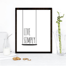Load image into Gallery viewer, &quot;Live Simply&quot; 30x40CM With Black Frame
