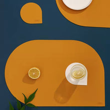 Load image into Gallery viewer, Drop Shaped Leather Placemat