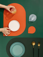 Load image into Gallery viewer, Drop Shaped Leather Placemat