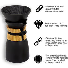 Load image into Gallery viewer, Bamboo Wood Coffee Filter Pot
