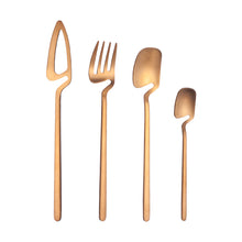 Load image into Gallery viewer, Gold Matte Germanic Cutlery Set
