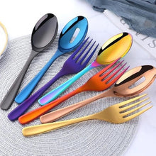 Load image into Gallery viewer, Large Serving Spoons & Fork