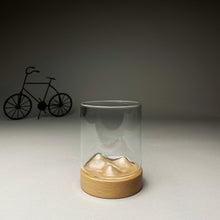 Load image into Gallery viewer, Glass with Light Wooden Stand