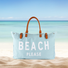 Load image into Gallery viewer, Baby Blue Beach Please Bag Unisex
