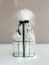 Load image into Gallery viewer, Glass Bottle Set with Metal Holder
