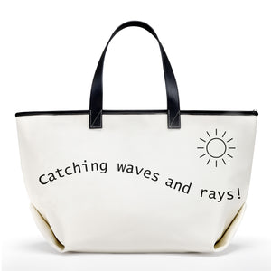 "Catching Waves" Beach Bag