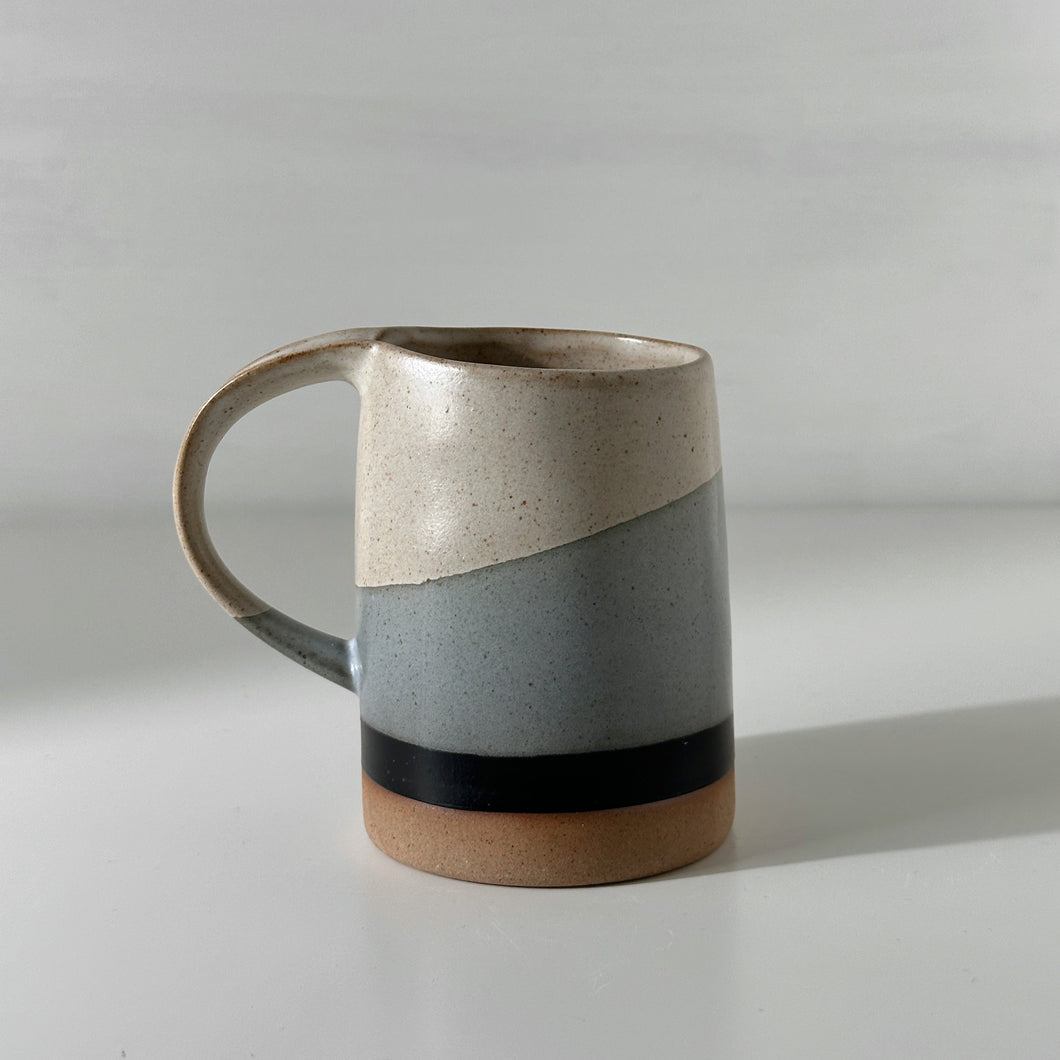 Sandy & Light Blue Stoneware Ceramic Mug