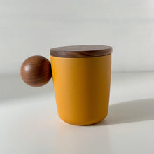Load image into Gallery viewer, Mustard Yellow Ball Handle Ceramic Mug
