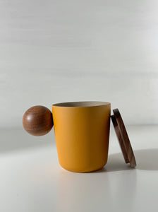Mustard Yellow Ball Handle Ceramic Mug