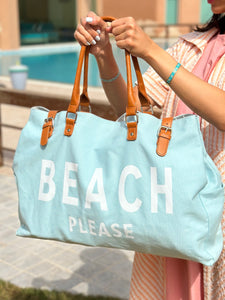 Baby Blue Beach Please Bag Unisex