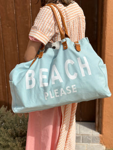 Baby Blue Beach Please Bag Unisex