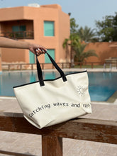 Load image into Gallery viewer, &quot;Catching Waves&quot; Beach Bag
