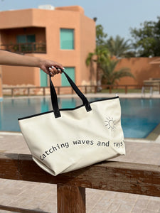 "Catching Waves" Beach Bag