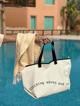 Load image into Gallery viewer, &quot;Catching Waves&quot; Beach Bag
