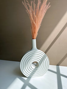 White Circle Vase