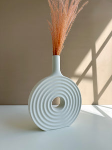 White Circle Vase