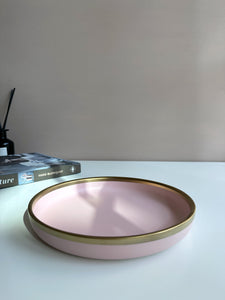 Dessert Light Pink and Golden Rim Plate