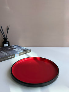 Dessert Red/Black Plate