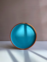Load image into Gallery viewer, Dessert Light Blue and Orange Plate
