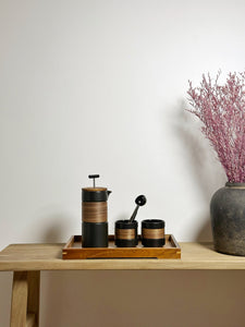 Bamboo Wood French Press & Cups set