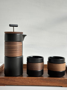 Bamboo Wood French Press & Cups set