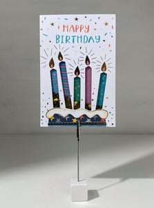 Sequinned Candle Happy Birthday Gift Card