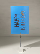 Load image into Gallery viewer, Silver Glittered Happy Birthday in Blue Gift Card
