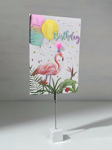 Metallic Swan Happy Birthday Gift Card