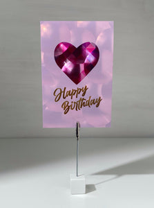 3D Heart Happy Birthday Gift Card
