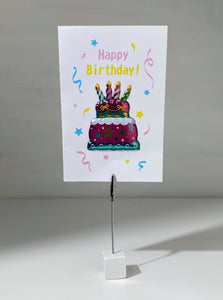Foil Birthday Cake Happy Birthday Gift Card