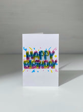 Load image into Gallery viewer, Foil Colorful Happy Birthday Gift Card
