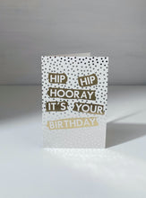 Load image into Gallery viewer, Metallic Polka Dot Birthday Blue Gift Card
