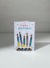 Load image into Gallery viewer, Sequinned Candle Happy Birthday Gift Card
