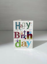 Load image into Gallery viewer, Pop out Metallic Happy Birthday Letters Gift Card
