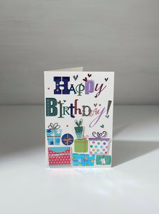 Metallic Pop-up Happy Birthday Gift Card