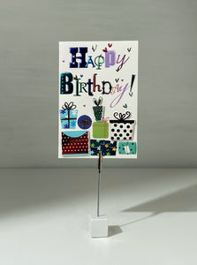 Metallic Pop-up Happy Birthday Gift Card