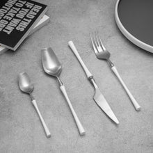 Load image into Gallery viewer, Medieval Ages White &amp; Silver Cutlery Set
