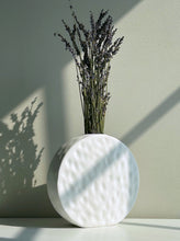 Load image into Gallery viewer, White Round Textured Vase
